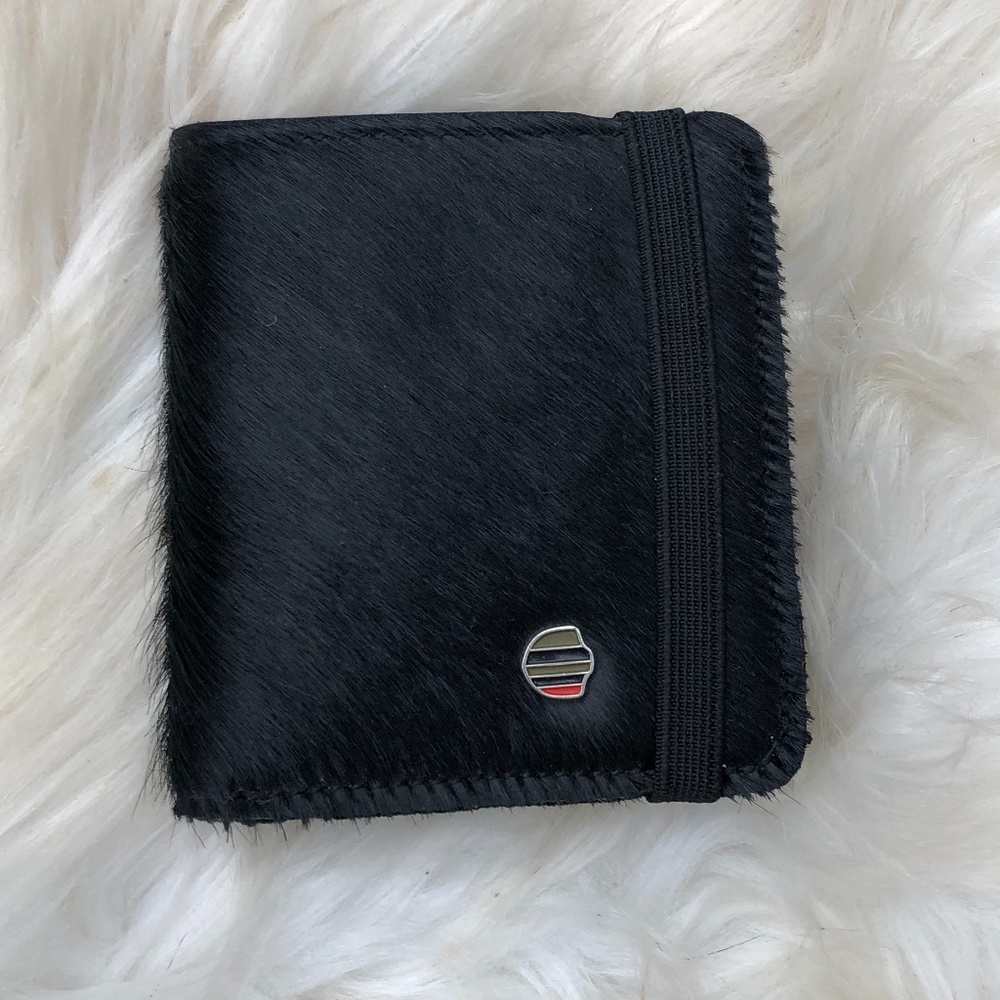 Triple Five 5 Soul Calf Hair Wallet Black NEW